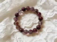 ★天然石アメジストガーデンのブレスレット
