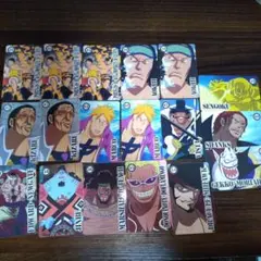 ワンピース トップガム ルフィ エース シャンクス ミホーク青キジ他カード18枚