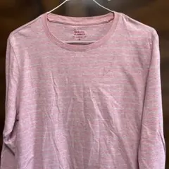GENUINE CLASSICS 長袖ボーダーTシャツ ピンク M
