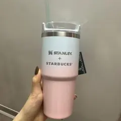 箱付き新品 スタバ 3WAYステンレスタンブラーSTANLEYペールピンクグラデ