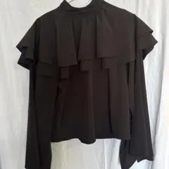 ケープブラウス 長袖