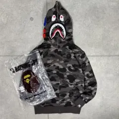 A BATHING APE 1ST CAMO　シャークパーカー　フルジップ　カモ