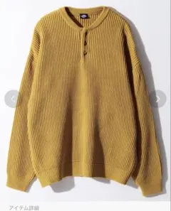 FREAK STORE ビッグシルエット 畦編み ヘンリーネックニット