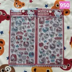 キティ海外限定！！ぷっくり立体シール公式シール　2枚セット