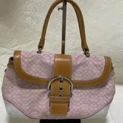 COACH コーチ ソーホー シグネチャー ハンドバッグ 6349 ピンク