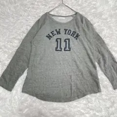 liten lycka グレー NEW YORK プリント　トレーナー　美品　F