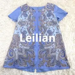 【美品】洗える♡レリアン ペイズリー柄 異素材 ドッキング 半袖 カットソーのサムネイル