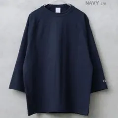 Champion 3/4スリーブ ラグランTシャツ ネイビー