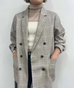 シーナリー チェックダブルジャケット 38