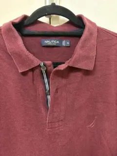 NAUTICA バーガンディ 長袖ポロシャツ XLのサムネイル