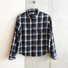 KBF+ チェックシャツ ネイビー