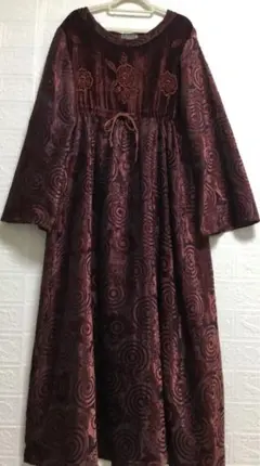 70s vintage ベロア　ワンピース
