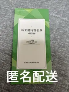 京急電鉄 株主優待割引券 2026年12月末までのサムネイル