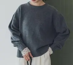 タグ付き未使用^_^ハミルトンウール★クルーワイドプルオーバー