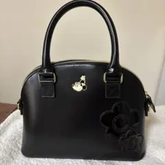 マリークワント　ミッキーマウスロゴ付き　　ハンドバッグ