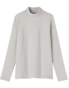無印良品　グレー タートルネック 長袖Tシャツ S