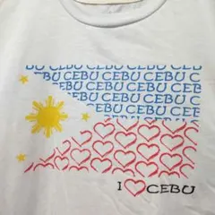 【Kamisa】I ❤️ CEBU グラフィック Tシャツ ホワイト　М