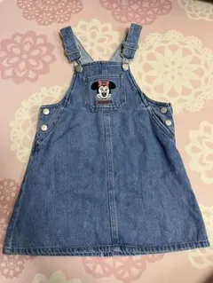 petit main ミニーマウス デニムジャンバースカート M 100〜