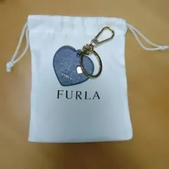 FURLA ハート型キーホルダー ブルー