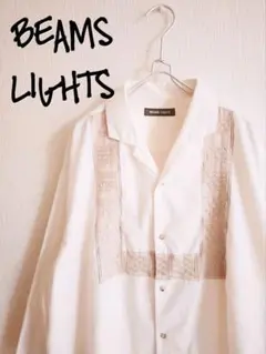 D221576 BEAMS LIGHTS インド刺繍 オープンカラーシャツのサムネイル