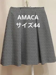 AMACA サイズ44 千鳥格子柄 フレアスカートのサムネイル