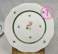 未使用近✨ヘレンド ウィーンの薔薇 19cm プレート 皿① ピンクローズのサムネイル