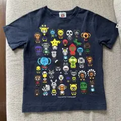 BAPE KIDS キャラクター柄 Tシャツ 120cm ネイビー