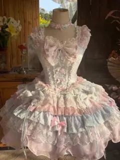♡ATELIER PIERROT ピンク 姫フリルコルセットジャンスカ ドレス