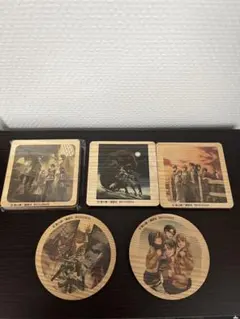 木製進撃の巨人コースター 6枚セット