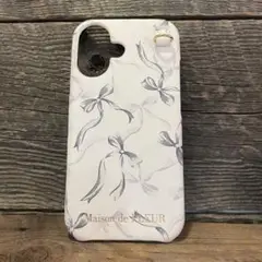 Maison de FLEUR リボン柄 iPhone16専用ケース