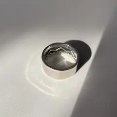 市松silver8㎜リング／シルバーハンマー仕上げ - メルカリ