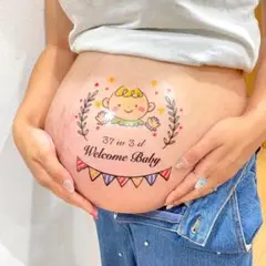 赤ちゃんガーランド マタニティペイントシール マタニティシール マタニティフォト