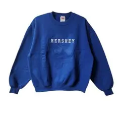 90s HERSHEY カレッジ スウェット　ブルー　USA製　サイズL