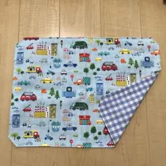 車と街柄のランチョンマット　25×35