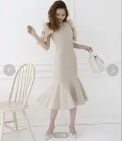 ROYALPARTY ラッフルスリーブマーメイドワンピース