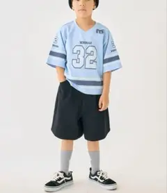 minimal ブラック ハーフパンツ キッズ　140 秋冬