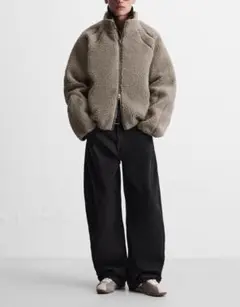 ZARA フリースブルゾンアウター