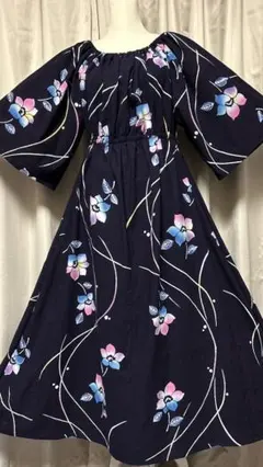 浴衣リメイク ふんわりテントライン ワンピース #211 浴衣リメイク ふんわりテントライン ワンピース #211 - メルカリ
