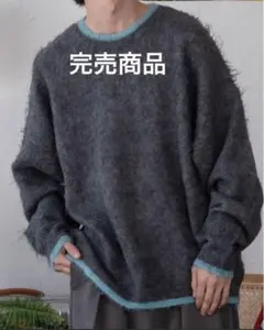 フリンジ付きグレーセーター