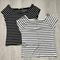 レディース　Tシャツ　ボーダー　Mサイズ　2枚セット