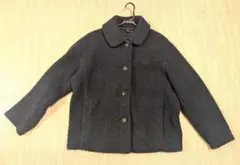 ボア素材 ダークネイビー コート　ユニクロ