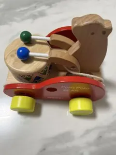 昭和レトロ 木製 手押し車 アヒル カタカタ ベビーウォーカー 古道具