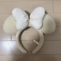 ディズニー ミニー カチューシャ クリーム色 ボア