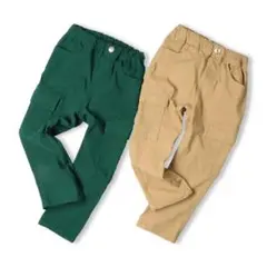 moujonjon のびのびツイルカーゴロングパンツ