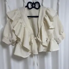 GRL ショート丈フリルシャツ