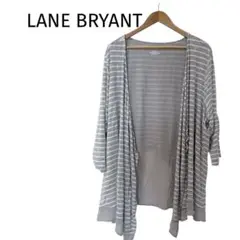 LANE BRYANT ボーダーカーディガン 26/28 大きいサイズ