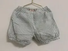 ボンポワン　ショートパンツ　ブルマ　かぼちゃパンツ　18m ギンガムチェック