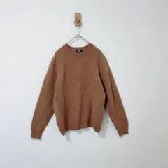 UNIQLO ユニクロ　クールネック　茶色　ニット　毛100%
