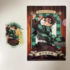 鬼滅の刃 鬼滅 竈門炭治郎 箔押し クリア ステッカー ミニクリアファイル