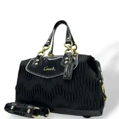 coach コーチ　ハンドバッグ　2way　黒　ギャザー　Y2K s43